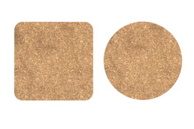 İki Cork bira altlığı