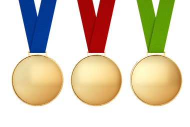 Multicolour şeritler boş altın Medasl