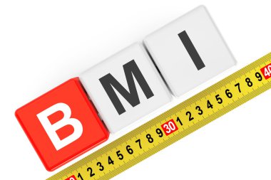 Vücut kitle indeksi kavramı. Teyp ölçme ile BMI küpleri