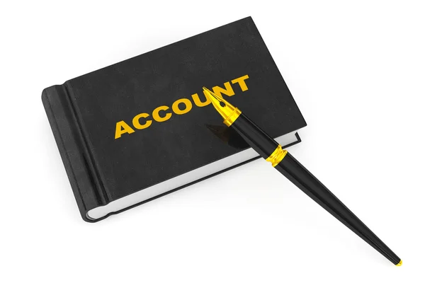 Business Account Prenotare con Stilografica — Foto Stock