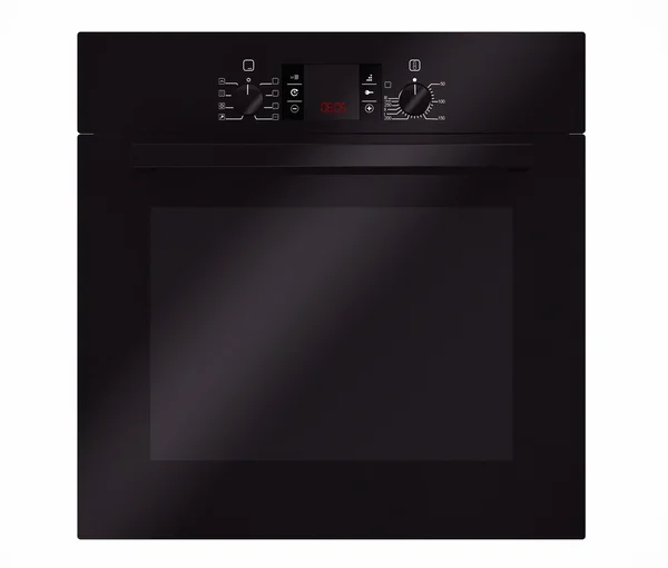 Horno eléctrico negro moderno. renderizado 3d — Foto de Stock