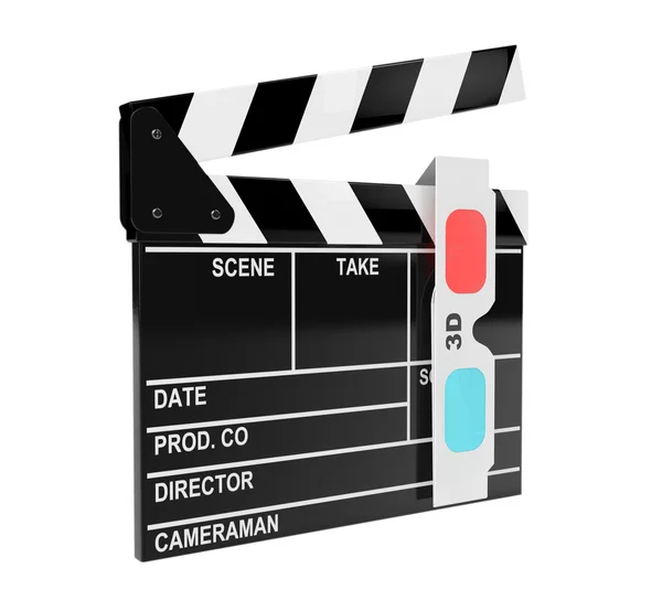 Film Clapper Board avec verre 3d Anaglyph — Photo