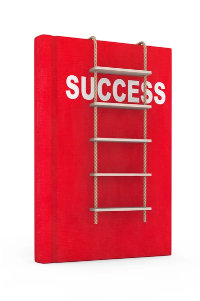Success Book with Rope Ladder — Stock Photo, Image