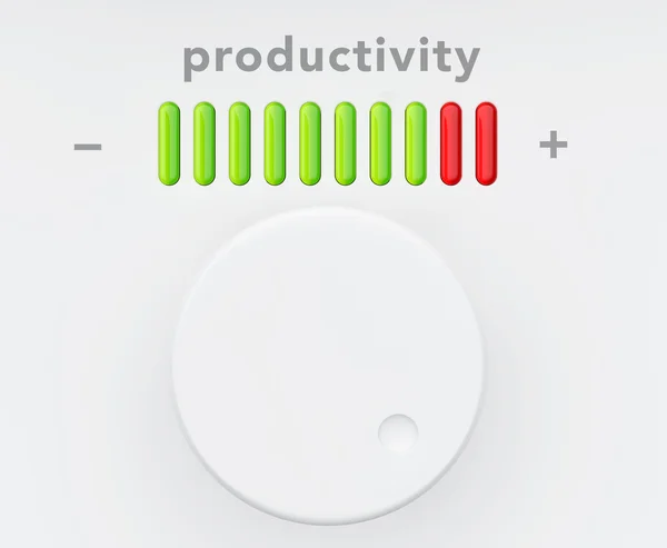 Bouton de contrôle avec échelle de progression de la productivité — Photo