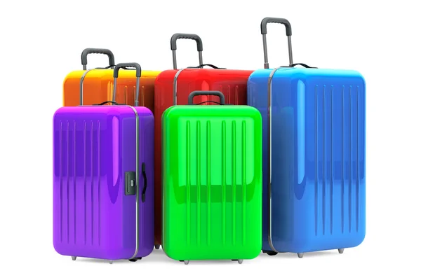 Grandes valises multicolores en polycarbonate — Photo