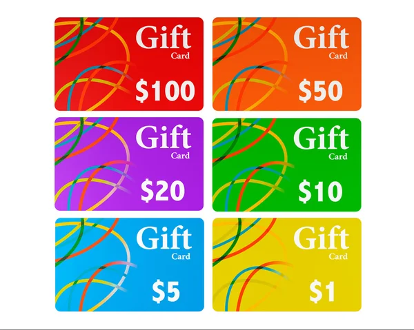 Set de Cartes Cadeaux Multicolores — Photo