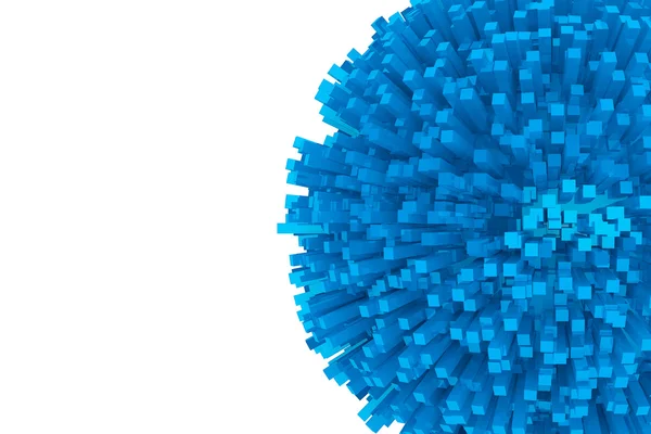 三维块体为抽象蓝色球体 — 图库照片
