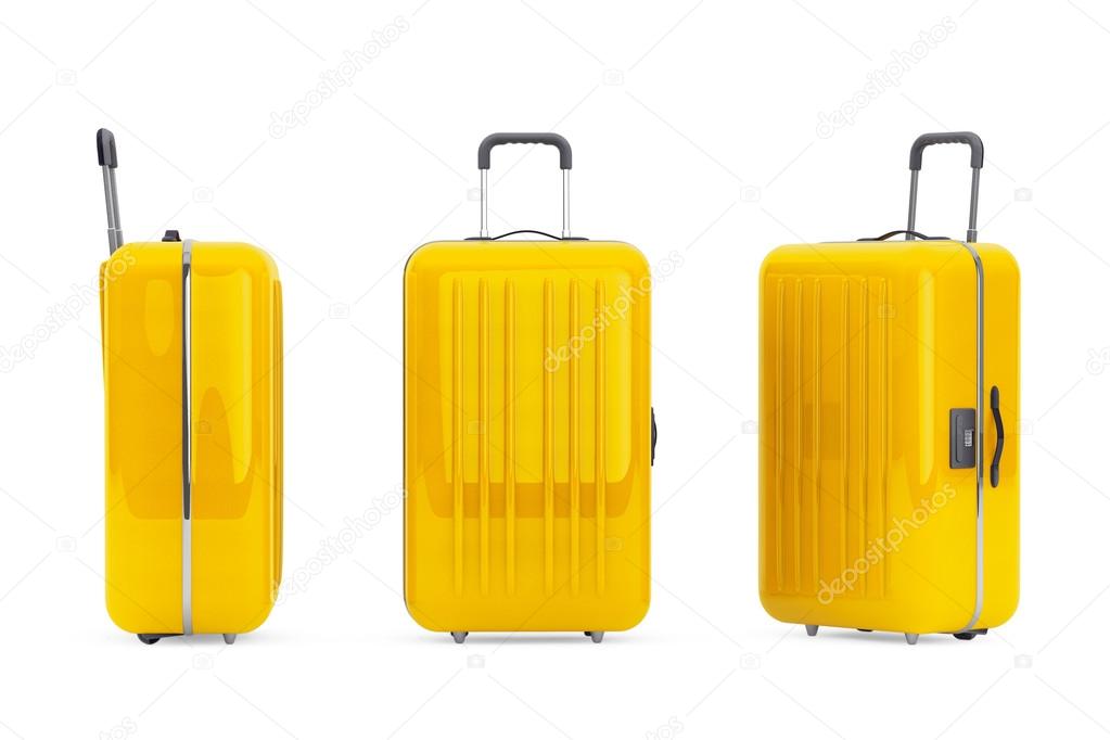 Large Yellow Polycarbonate Suitcases