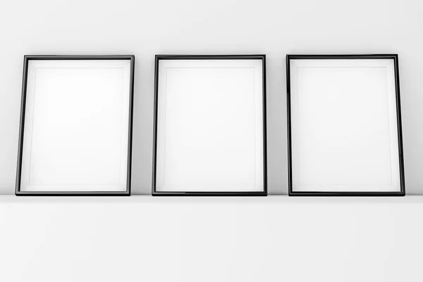 Blank Picture Frames. 3d Rendering — Stock Photo, Image