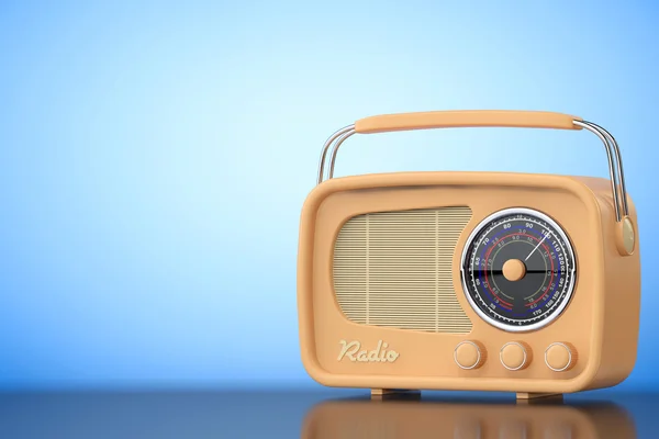Vintage radyo. 3D render — Stok fotoğraf