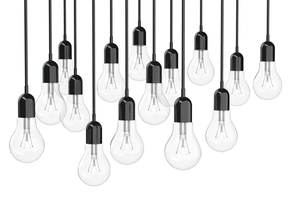 Ideas Concept. Many Light Bulbs. 3d Rendering — Stock Photo, Image