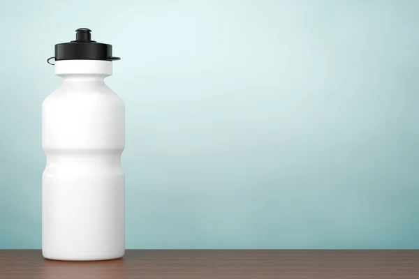 Eski stil fotoğraf. Beyaz spor plastik su şişesi. 3D render — Stok fotoğraf