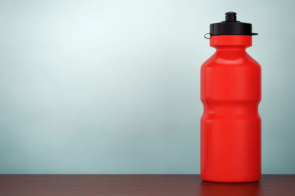 Old Style Photo. Red Sport Plastic Water Bottle. 3d rendering — Stock Photo, Image