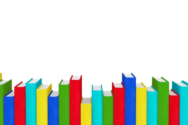 Una pila di libri colorati. 3d Rendering — Foto Stock