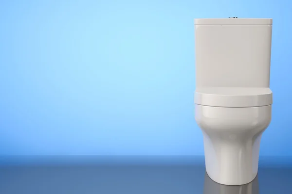 Weiße Keramik-Toilettenschüssel vorhanden. 3D-Darstellung — Stockfoto