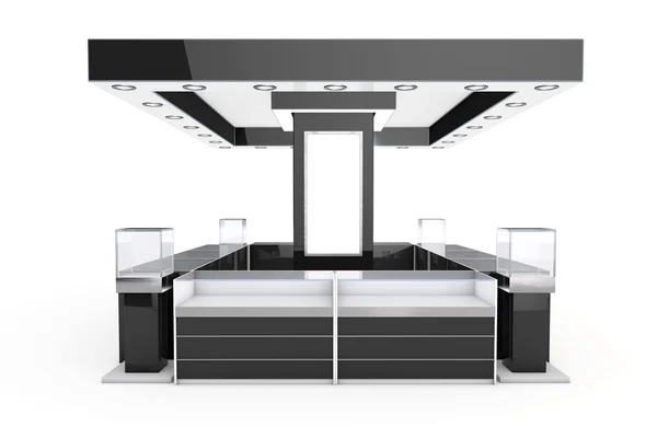 Winkel plank Desk. 3D-rendering — Stockfoto
