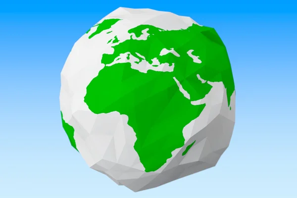 Глобус Землі в низьких полігональних стилі. 3D-рендерінг — стокове фото