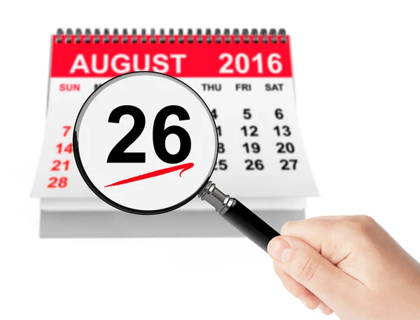 Kvinnors jämställdhet dag koncept. 26 augusti 2016 kalender med magni — Stockfoto