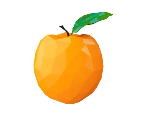 Absztrakt alacsony sokszögek alma. 3D-leképezés — Stock Fotó