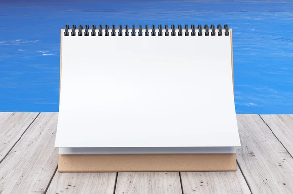 Calendario bianco di fronte all'Oceano. 3d Rendering — Foto Stock