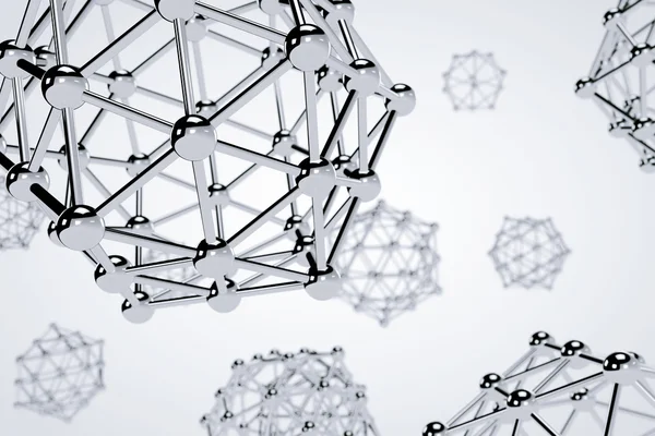 Wetenschap abstracte moleculen. 3D-rendering — Stockfoto
