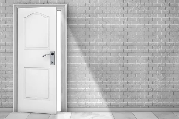 White Wooden Door. 3d Rendering — Stock Photo, Image