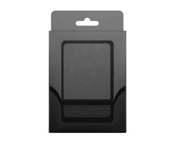 Product pakket Blister Box met Hang-sleuf. 3D-rendering — Stockfoto