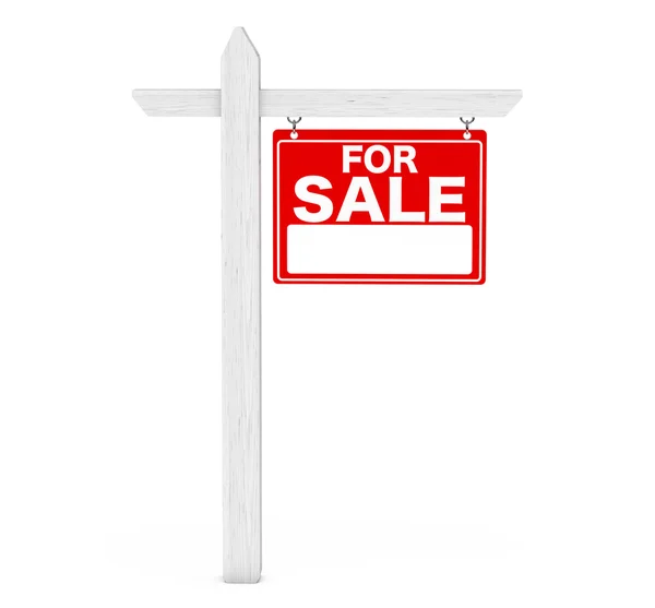 Para la venta de signos de bienes raíces. Renderizado 3d —  Fotos de Stock