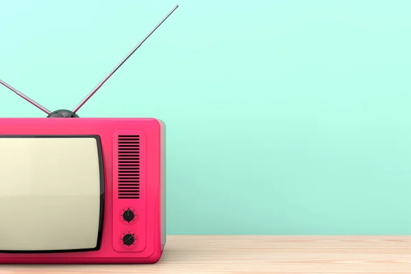 Old Style Photo. Classic vintage TV. 3d Rendering — Stock Photo, Image