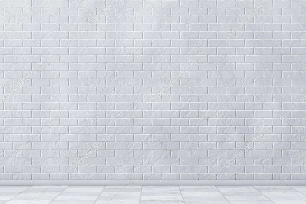 White Brick Wall and Floor. 3d Rendering Stock Photo by ©doomu 118347548