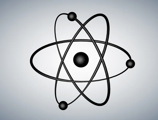 Black Atom, Molecule Icon. 3d Rendering — Stock Photo, Image