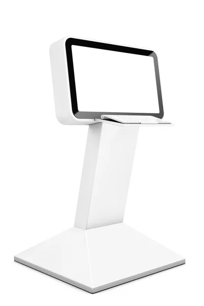 Informação LCD Display Stand. Renderização 3d — Fotografia de Stock