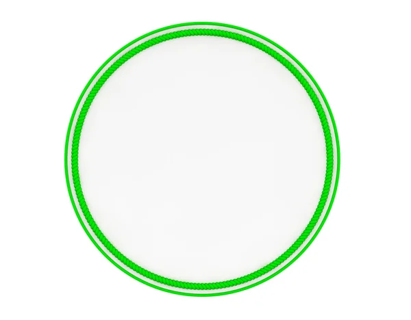 Parche de uniforme verde en blanco. Renderizado 3d — Foto de Stock