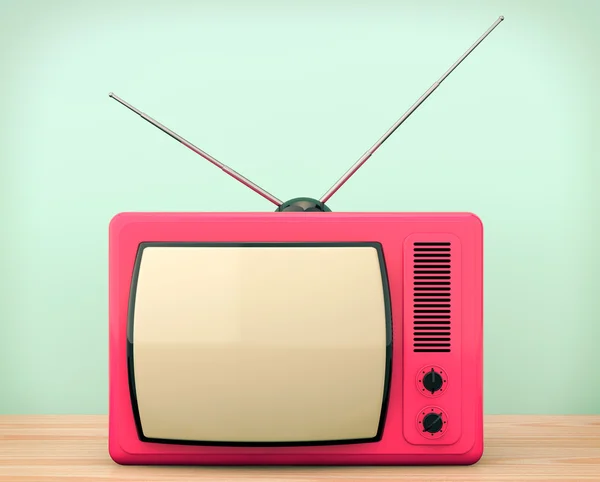 Old Style Photo. Classic vintage TV. 3d Rendering — Stock Photo, Image