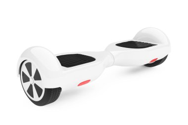 Kendini elektrikli Scooter Dengeleme beyaz. 3D render