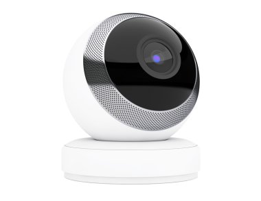 Beyaz bilgisayar küresel Web kamerası. 3D render