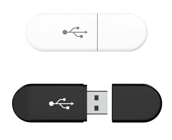 Pamięci USB Flash Drives. renderowania 3D — Zdjęcie stockowe