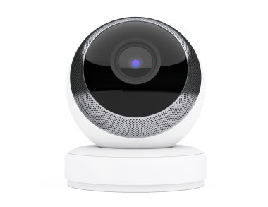 Beyaz bilgisayar küresel Web kamerası. 3D render