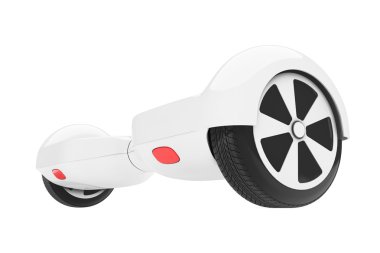 Kendini elektrikli Scooter Dengeleme beyaz. 3D render
