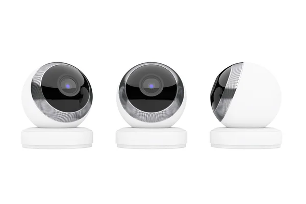 White Computer Spherical Web Camera. 3d Rendering — Stock Photo, Image