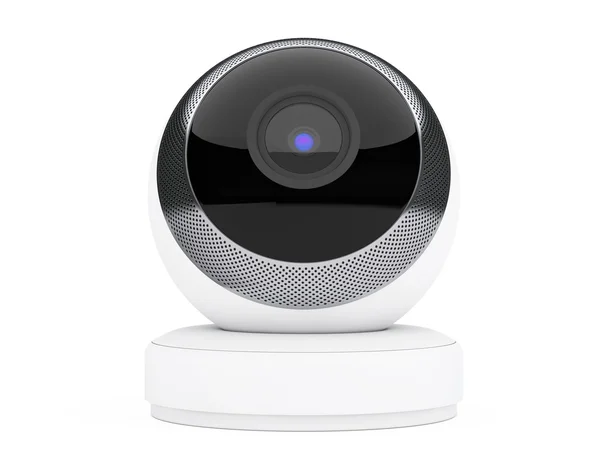 Witte Computer sferische webcamera. 3D-rendering — Stockfoto