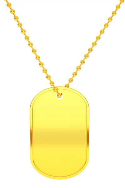 Golden Army Identity Tag. 3d Rendering — Stock Photo, Image