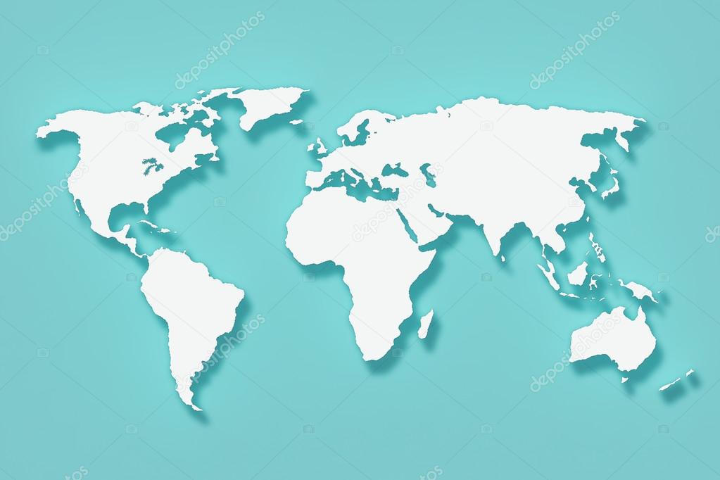 World Map. 3d Rendering