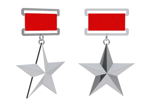 Held van de Sovjet-Unie Silver Star Awards. 3D-rendering — Stockfoto