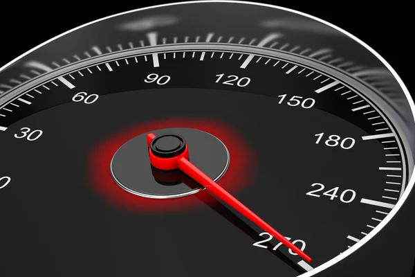 Closeup Car Speedometer. 3d Rendering — Stock Photo, Image