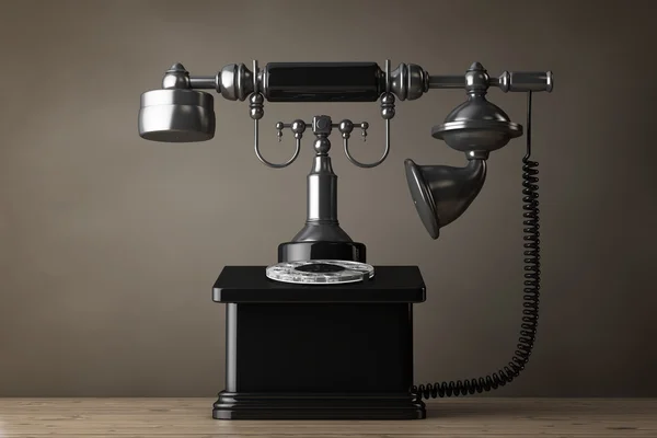 Old Style Photo. Vintage Retro Telephone. 3d Rendering — Stock Photo, Image