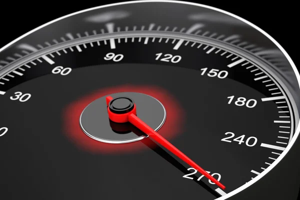 Closeup Car Speedometer. 3d Rendering — Stock Photo, Image