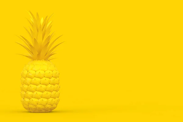 Taze Olgun Tropik Sağlıklı Beslenme Sarı Ananas Meyvesi Duotone Stili — Stok fotoğraf