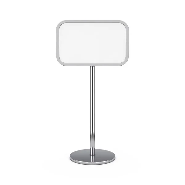 Empty Blank Outdoor Indoor Advertising Stand Sidewalk Board Fundo Branco — Fotografia de Stock