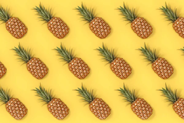 Taze Olgun Tropik Sağlıklı Beslenme Ananas Arkaplan Dokusunda Sarı Bir — Stok fotoğraf